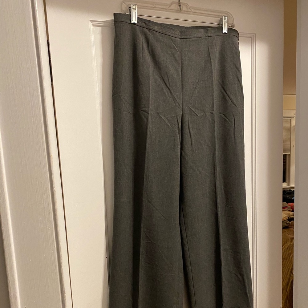 Talbots Grey Side ZIP Pants, Size 12